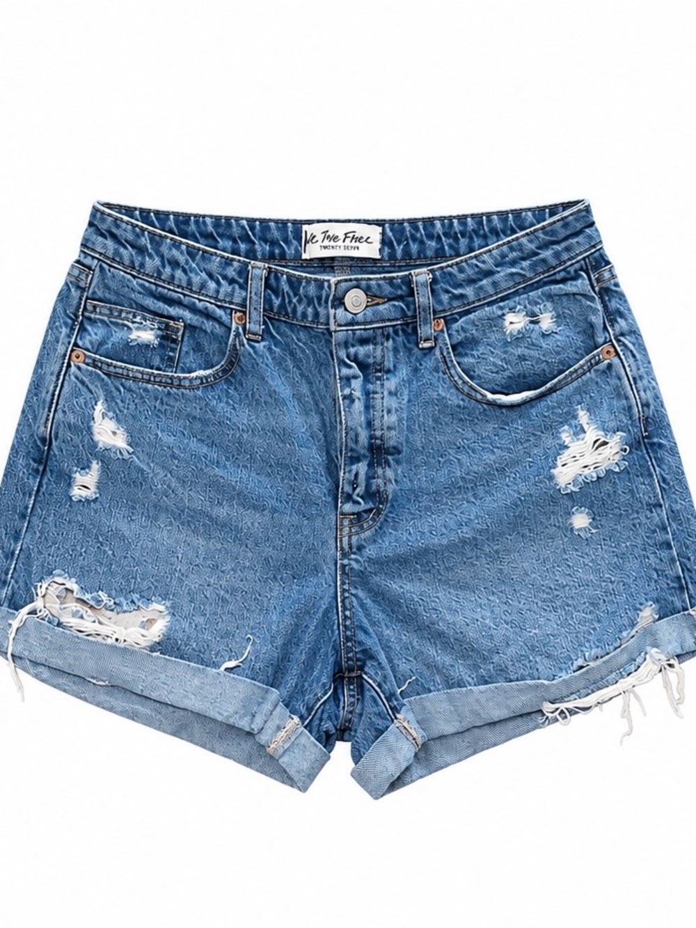 Women's Distressed Denim Jean Shorts